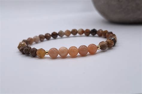 Sunstone Petrified Wood Bracelet Etsy