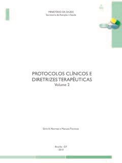 Protocolos clínicos e diretrizes terapêuticas protocolos cl 237 nicos