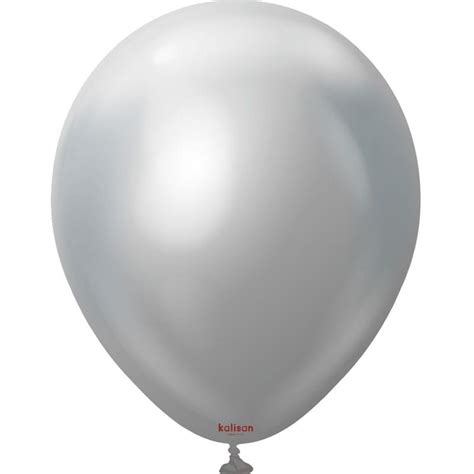 Globos Redondos de Látex de 12 Chrome Plata Kalisan globodeco es