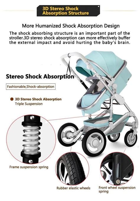 Premium Perfect Pink 3 In 1 Baby Stroller For Newborns Baby Strollers