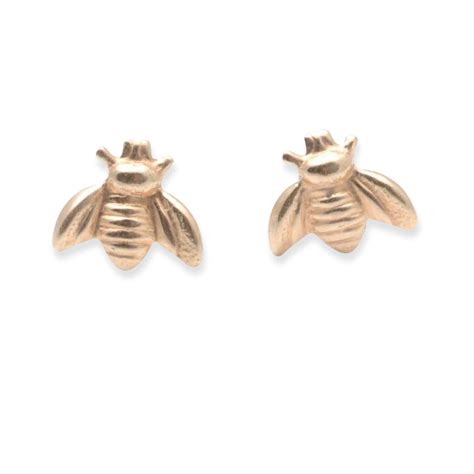Bumble Bee Yellow Gold Studs – Curated Los Angeles