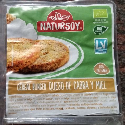 Natursoy Cereal Burger Queso De Cabra Y Miel Reviews Abillion