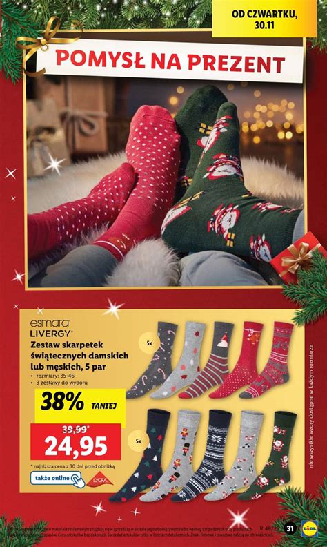 Lidl 27 11 2023 Katalog skarpety świąteczne