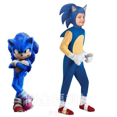 阿企萬聖節衣服 音速小子2服裝 索尼克 納克魯斯 塔爾斯 cosplay Sonic 學校變裝派對 交換生日禮物 蝦皮購物