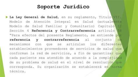 Sistema De Referencia Y Contrareferencia Segun Normativa Pptx