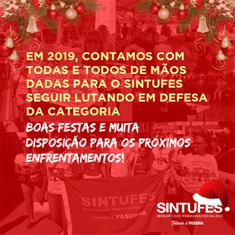 Boas festas Confira a homenagem do Sintufes à categoria Sintufes