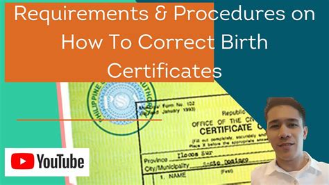 Ways To Correct Birth Certificate Youtube