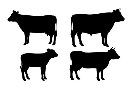 Cows Svg Silhouette Cows Clipart Cows Cut File Cows Cricut Etsy