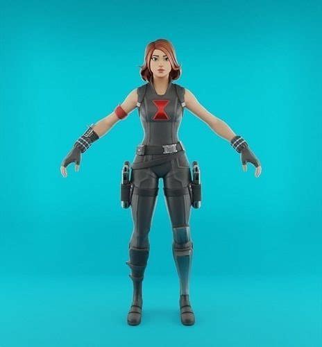 3d Model Black Widow Ready To Rig All Poses That You Want Low Poly Vr Ar Low Poly Cgtrader