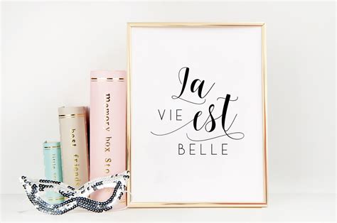 French Quote La Vie Est Belle Life Is Beautifullife Etsy