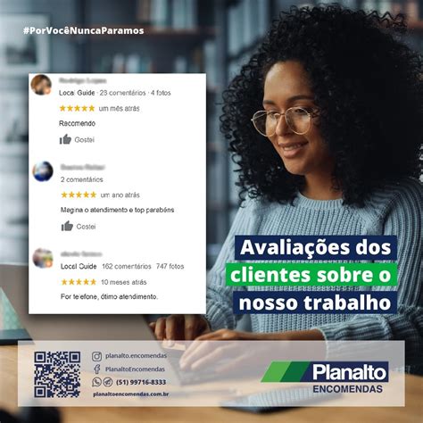 Avaliações Dos Clientes Sobre Nosso Trabalho Planalto Encomendas