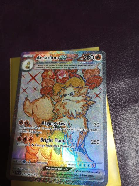 Arcanine EX 224 198 Full Art NM M Scarlet And Violet Pokemon Card