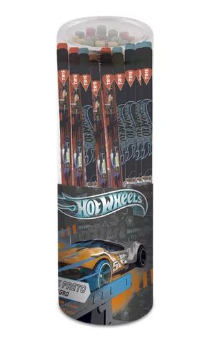 Lápis Grafite Hot Wheels Pote Tris MercadoLivre