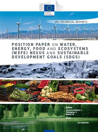 Position Paper On Water Energy Food And Ecosystems WEFE Nexus And