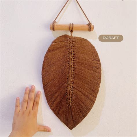 Macram Macrame Macrame Leaf Wall Hanging Macram Wall Display Shopee