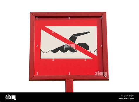 No Swim Sign Isolated On White Background Stock Photo Alamy