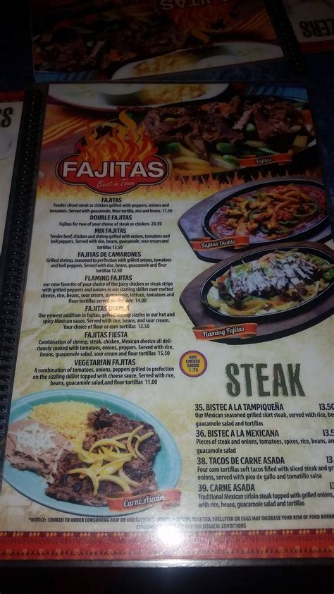 Menu At Aztecas Mexican Grill Restaurant Pell City