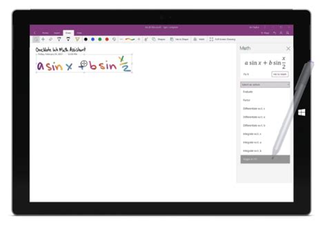 Graph Math Equations With Ink Math Assistant In Onenote