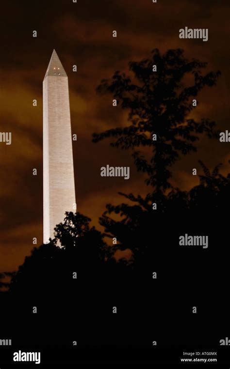 Washington Monument at Night Stock Photo - Alamy