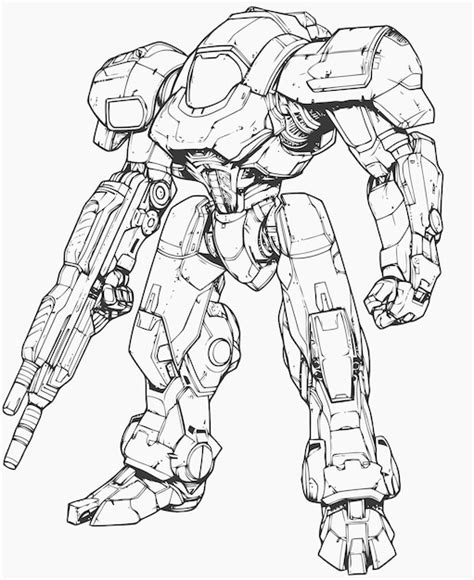 Mecha Illustration Mecha Coloring Book Premium Ai Generated Vector