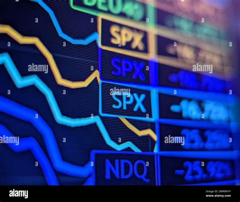 Gráfico Del Mercado De Valores Que Sigue Los Precios Del índice Con Gráficos De Líneas De