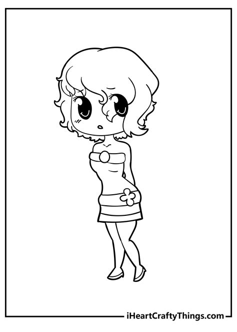 Kawaii Girl Coloring Pages