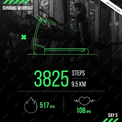 Premium PSD | Treadmill workout running exercise social media feed