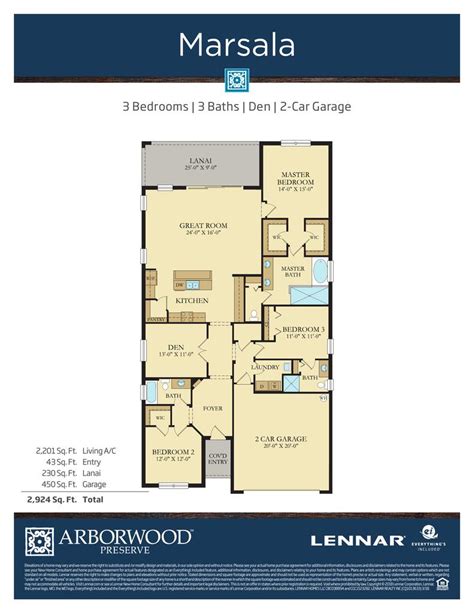 Marsala Floor Plan Lennar Floorplansclick