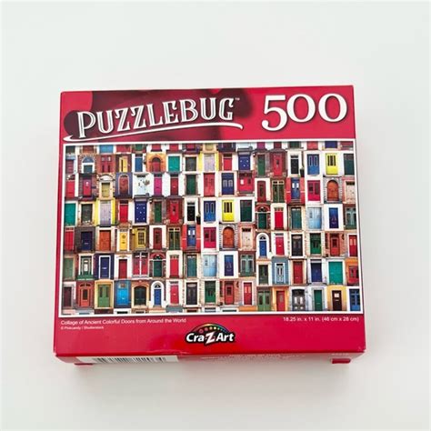 Cra Z Art Toys Puzzlebug Collage Of Ancient Colorful Doors From