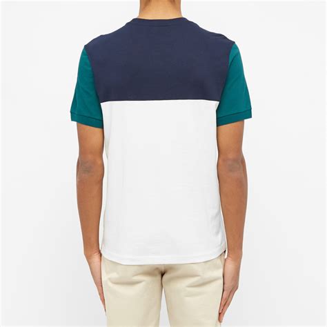 Lacoste Colour Block Tee Navy White Green END