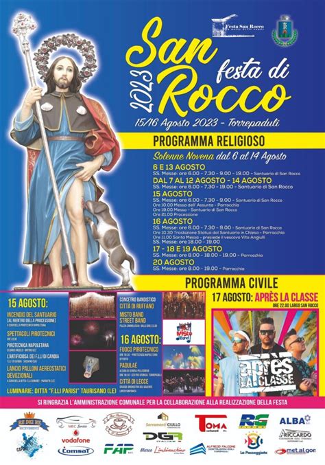 Torrepaduli Le Festa Di San Rocco 2023 Apulianblogger