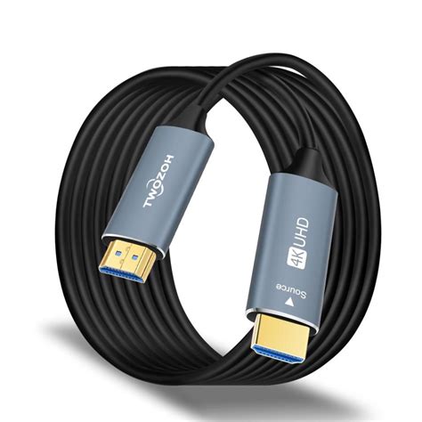 Twozoh 光ファイバーhdmi ケーブル 30m 4k 2 0 60hz 1080p対応 18gbps超高速hdmi ケーブル 60p