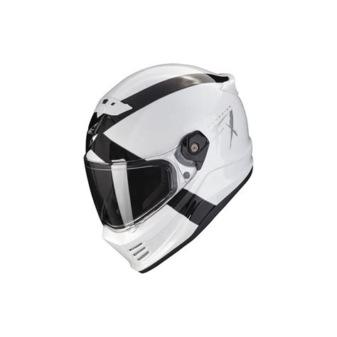 Casque Scorpion Covert FX Gallus Blanc Noir