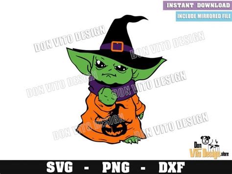 Baby Yoda Witch Hat Svg Png Cut Files Cricut Best Design