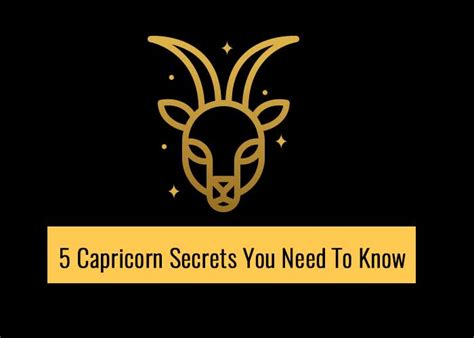 Capricorn Secrets You Need To Know Revive Zone