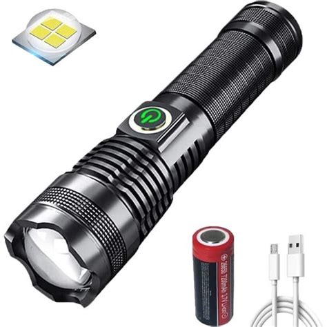 Xhp70 Lampe Torche Led Super Lumineuse 20000 Lumens Rechargeable Par