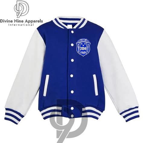 Zeta Phi Beta Varsity Jacket Custom Made Embroidered Crest Letters