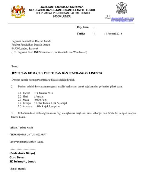 Surat Jemputan Ppd Penutupan Pdf