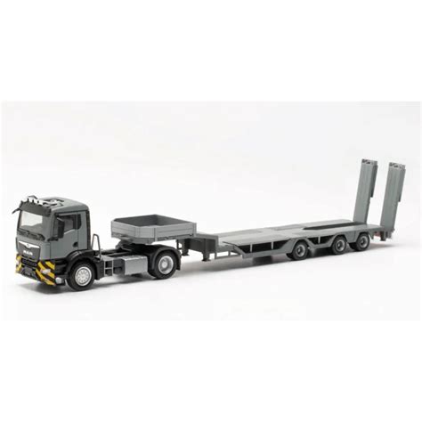 HERPA 316194 MAN TGS NN Individual 4x4 Allrounder Semitrailer Grey