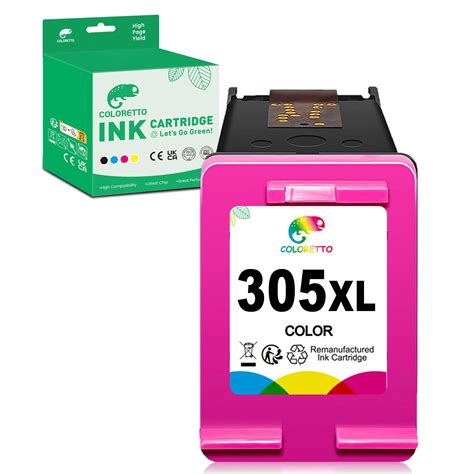 COLORETTO 305XL Remanufacturées pour HP Cartouche 305 Couleur DeskJet