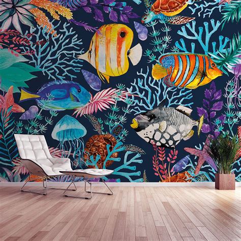 Underwater By ARTist Blue Mural Wallpaper Direct Meer Wandbild