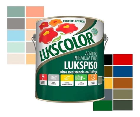 Tinta Piso Lukspiso Gal O L Diversas Cores Lukscolor Frete Gr Tis