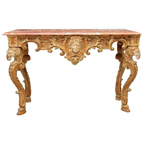 Italian Baroque Style Console Table With Onyx Top For Sale At 1stdibs