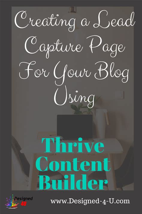 How To Create A Lead Capture Page Using Thrive Content Builder Blog