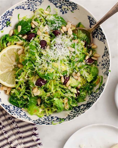 Shredded Brussels Sprout And Cranberry Salad Recipe Love And Lemons