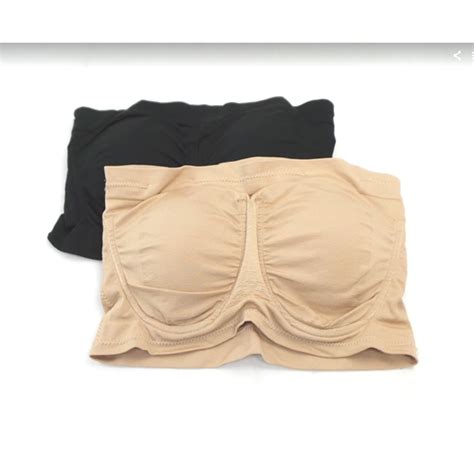 Rhonda Shear Underwire Bandeau W Removable Pads Black Nude Set Of EBay