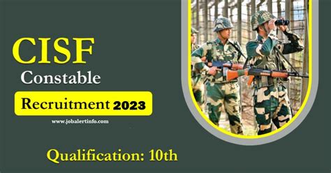 Cisf Recruitment 2023 Latest Constable Job Openings Jobalertinfo