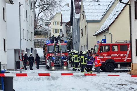 Tödliches Feuer in Leingarten Einsatzkräfte finden Leiche in Wohnhaus