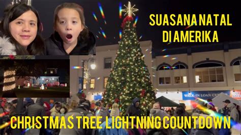 Christmas Tree Lightning Countdown House Lights Di Amerika Dekorasi