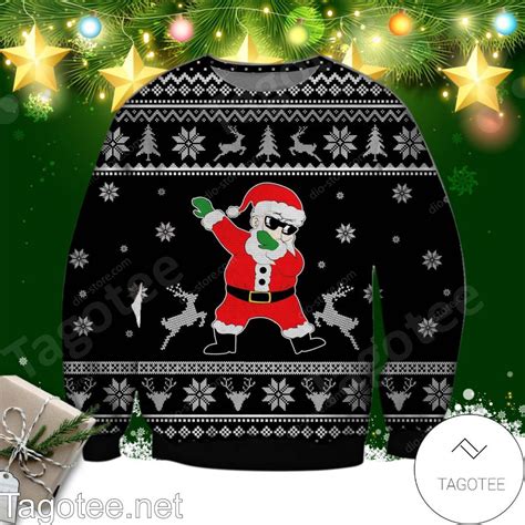 Santa Dabbing Poster Xmas Ugly Christmas Sweater Tagotee